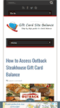 Mobile Screenshot of mygiftcardsitebalance.com